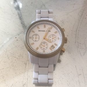 Michael Kors White & Gold Watch
